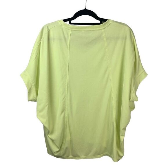 Chico's Pastel Yellow Dolman Short Sleeves Pullover Drapey Blouse Top Size L - Picture 2 of 7